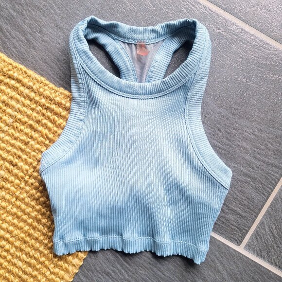 FP Movement by Free People Game Time Cami Racer Back Work Out Tank Top Blue - XS - Picture 3 of 6